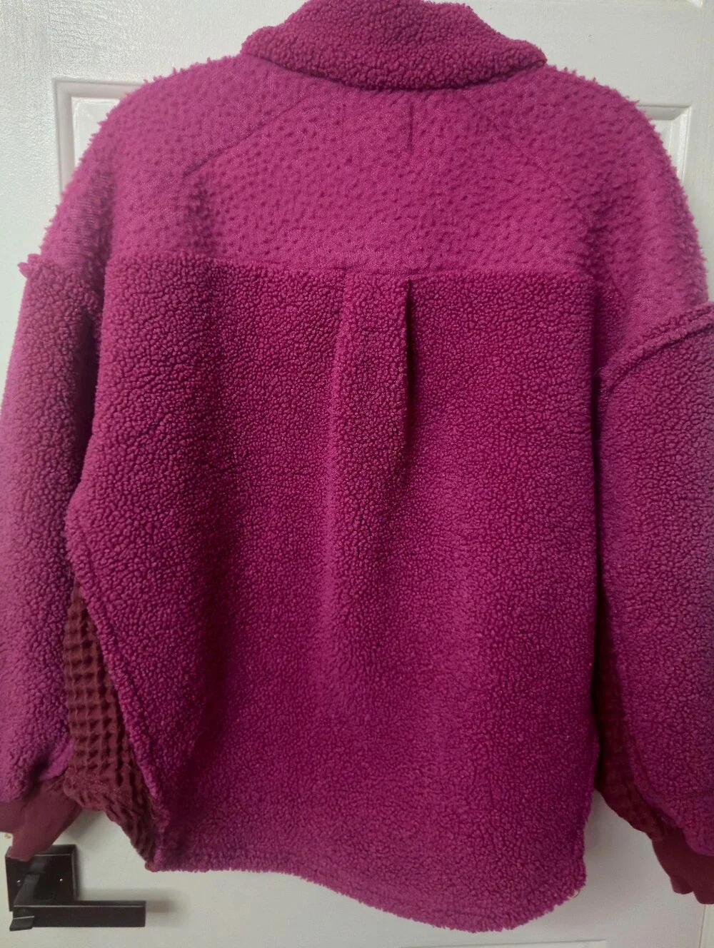 BDG - Urban Outfitters Plush Fuchsia Sherpa Pullover Sweater